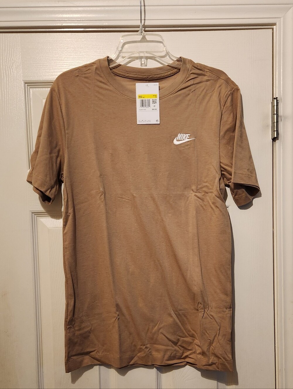 Nike Men’s Brown Crewneck Short-Sleeve Logo Tee